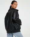 Oversized leren damesjas - stijlvolle buitenkleding - Bakkermode.nl