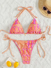 2-delige dames zwemkleding met strikzijde - elegant zomermode voor op het strand