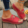 Dames slip-on sandalen - stijlvolle open teen schoenen voor elke dag