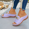 Dames slip-on sandalen - stijlvolle open teen schoenen voor elke dag