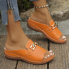 Dames slip-on sandalen - stijlvolle open teen schoenen voor elke dag
