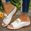 Dames slip-on sandalen - stijlvolle open teen schoenen voor elke dag
