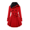 Dames trenchcoat van wolmix - elegante lange winterjas