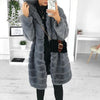 Imitatiebont jas - luxe lange dames winterjas - Bakkermode.nl