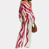 2-delige satijnen set - elegante off-shoulder top en wijde pantalon