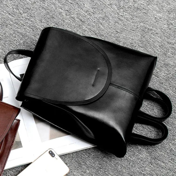 Leren rugzak - tijdloze dames rucksack voor dagelijks gebruik