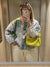 Dames casual jas in levendig groen patchwork – lichtgewicht zomerouterwear