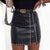 Faux leren mini rok - trendy damesrok met studs