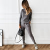 2-delig loungepak - stijlvolle gebreide top en broek voor dames