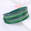Rhinestone wikkelarmband - meerlagig damesaccessoire - Bakkermode.nl