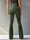 Corduroy wijde pantalon - stijlvolle hoge taille broek voor dames