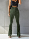Corduroy wijde pantalon - stijlvolle hoge taille broek voor dames