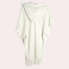 Poncho trui - chique beige damesgebreide wrap met capuchon