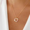 Sprankelende hartketting - elegante gouden dameshanger