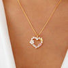 Sprankelende hartketting - elegante gouden dameshanger
