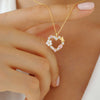Sprankelende hartketting - elegante gouden dameshanger