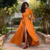Elegante oranje zomerjurk - verfijnde damesmode
