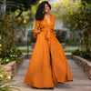 Elegante oranje zomerjurk - verfijnde damesmode