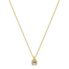 Vrouwen gouden en zilveren hangerketting met een schitterende steen - elegante accessoire voor speciale gelegenheden