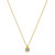 Vrouwen gouden en zilveren hangerketting met een schitterende steen - elegante accessoire voor speciale gelegenheden