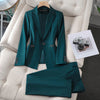 Op maat gemaakte blazer en broek set - verfijnd werkoutfit voor dames