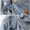 Denimjack - trendy cropped dames bikerjack