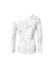 Dames one-shoulder top met hartjesprint - witte casual tee met elegante lange mouwen voor dagelijks gebruik