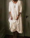 Linnen oversized jurk - relaxte pasvorm dames zomerjurk