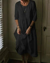 Linnen oversized jurk - relaxte pasvorm dames zomerjurk