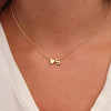 Gouden halsketting met hart en 's' hanger - elegante damespendant