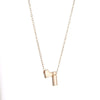 Gouden halsketting met hart en 's' hanger - elegante damespendant