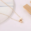 Gouden halsketting met hart en 's' hanger - elegante damespendant