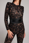 Zwarte kanten jumpsuit - elegante avondmode voor dames