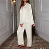 2-delige pyjama set - stijlvolle gestreepte dames slaapmode