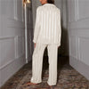 2-delige pyjama set - stijlvolle gestreepte dames slaapmode