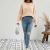 Dames oversized trui - zachte breiwear voor casual uitjes - relaxed fit jumper voor thuis en elke gelegenheid