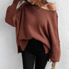 Dames oversized trui - zachte breiwear voor casual uitjes - relaxed fit jumper voor thuis en elke gelegenheid