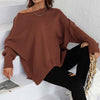 Dames oversized trui - zachte breiwear voor casual uitjes - relaxed fit jumper voor thuis en elke gelegenheid