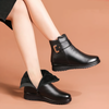 Dames enkellaarsjes met chique leren ontwerp en gesp - stijlvolle casual schoenen voor elke dag