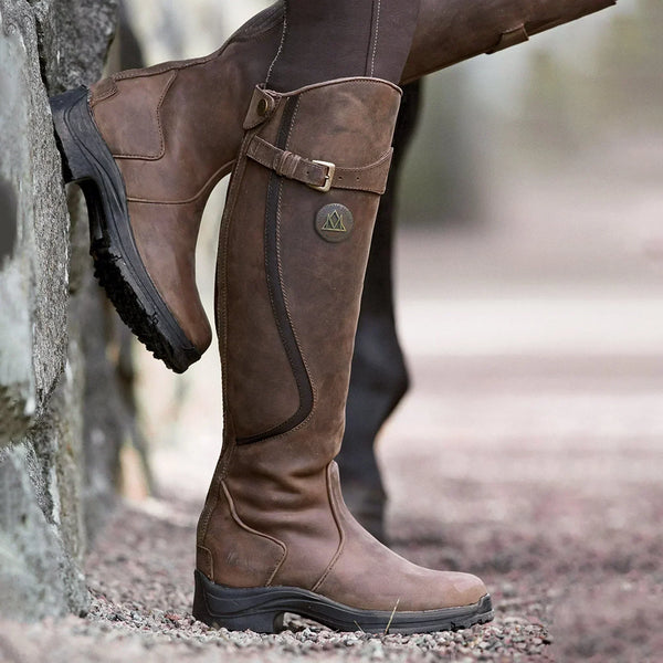 Dames leren rijlaarzen - stijlvolle, hoogwaardige waterdichte damesfootwear