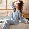 2-delige pyjama set - stijlvolle gestreepte dames slaapmode