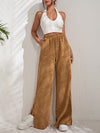 Dames wijde corduroy broek - hoge taille casual pants voor relaxte dagelijkse looks