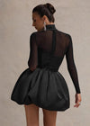 Ballonrok mini-jurk - elegante zwarte damesjurk