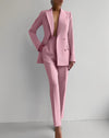 2-delige op maat gemaakte suit - elegante blazer en broek set voor vrouwen
