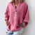 Linnen blouse dames - luchtige blouse met lange mouwen en knoopsluiting - Bakkermode.nl