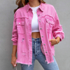 Dames denimjacket met distressed details - veelzijdige en stijlvolle buitenlaag voor elke dag