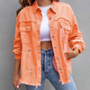 Dames denimjacket met distressed details - veelzijdige en stijlvolle buitenlaag voor elke dag