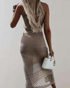 2-delige dames crop top en rok set - chique zwarte outfit