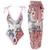 2-delig bloemen badpakken set - elegante stijl met bijpassende cover-up