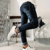 Dames hoge taille skinny denimbroeken blauw - casual dagelijkse basisstuk, zachte stof, slanke pasvorm